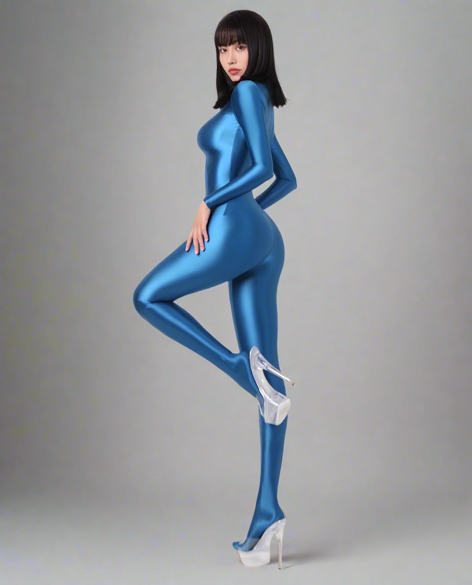 Spandex Nylon Full Bodysuit Back Zipper Zentai Shinny Cosplay Jumpsuit-10