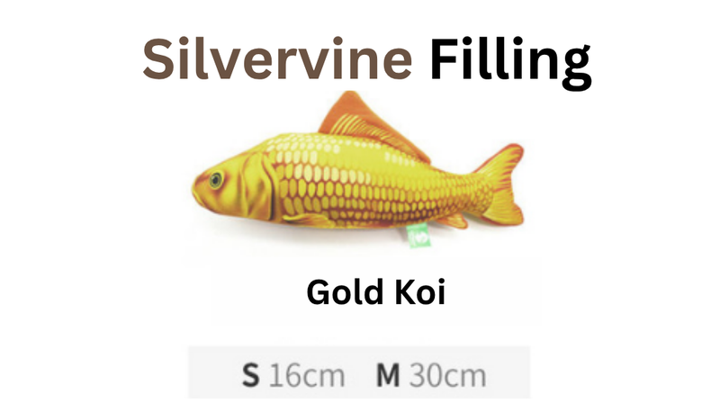 100% Silvervine/Catnip Filled Fish Cuddle Toy-23