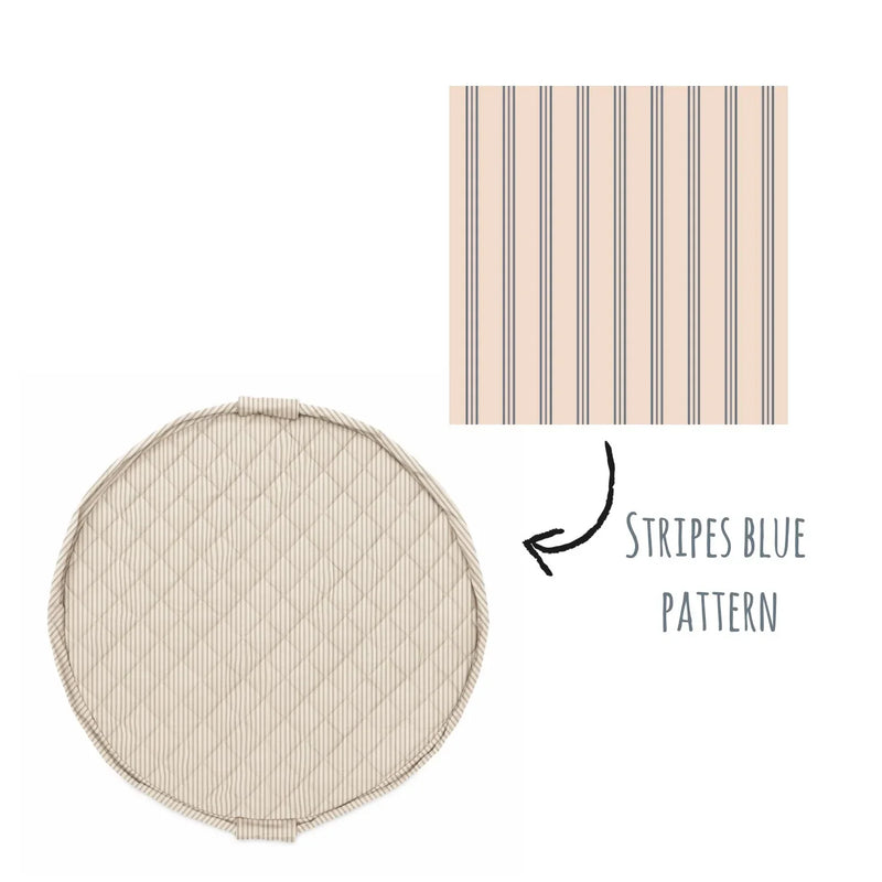 Organic Soft Babymat & Bag | Blue Stripes | play&go-3