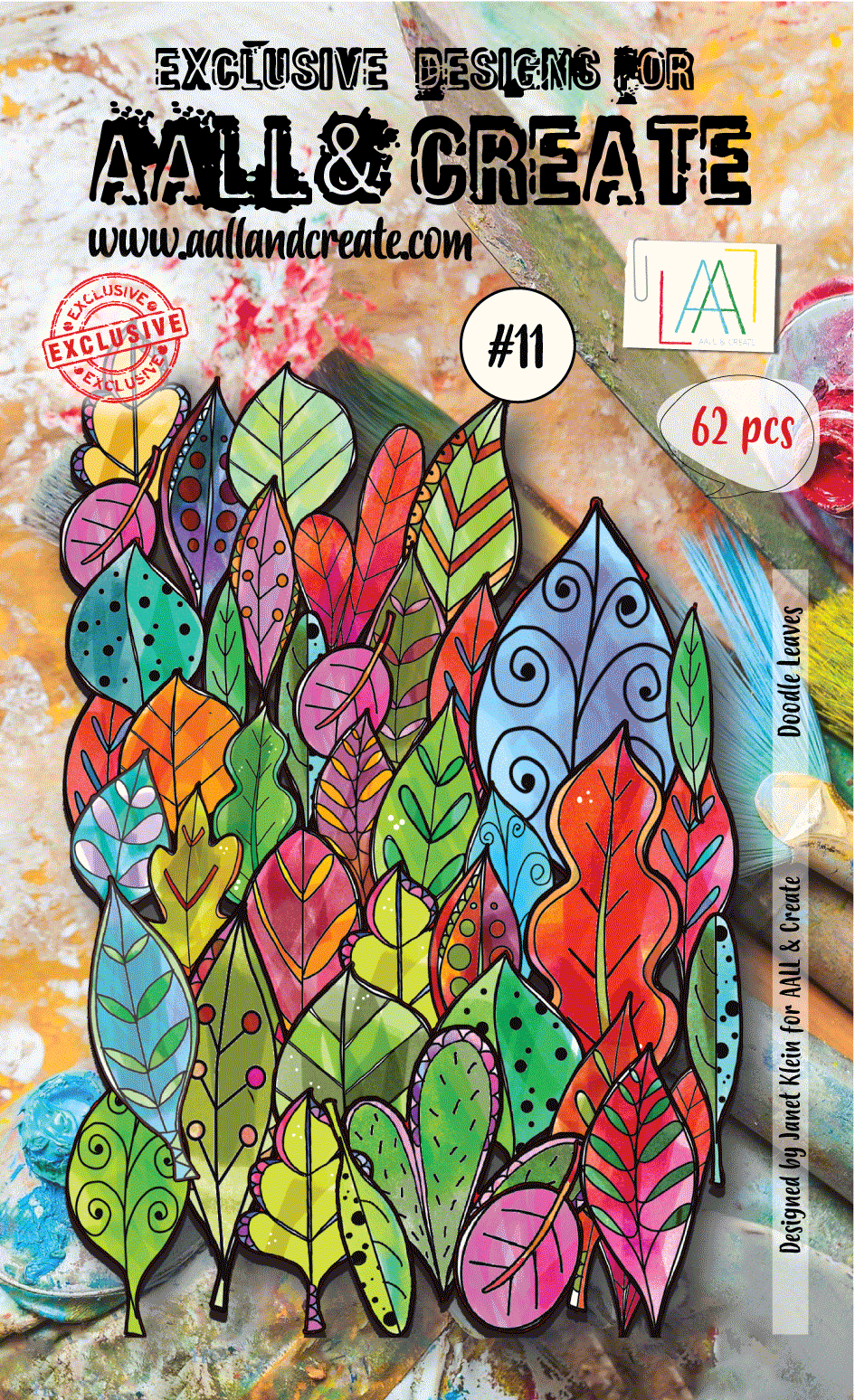 AALL and Create Ephemera - 011 - Doodle leaves - Colour-1