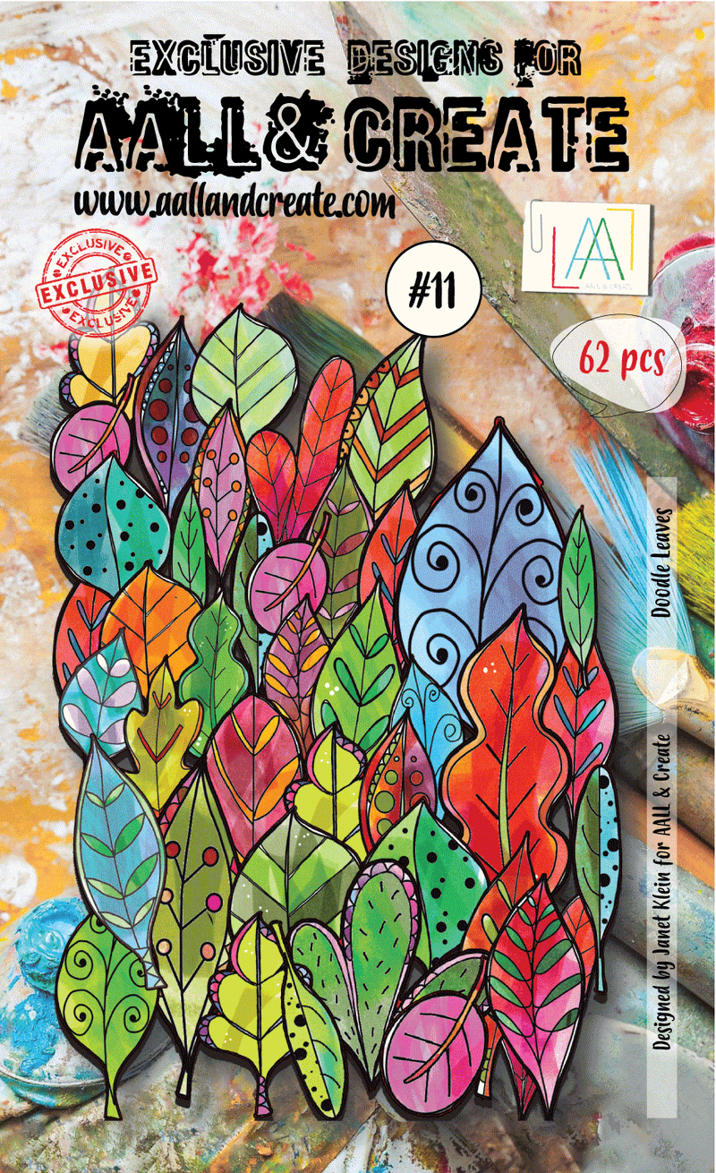 AALL and Create Ephemera - 011 - Doodle leaves - Colour-1