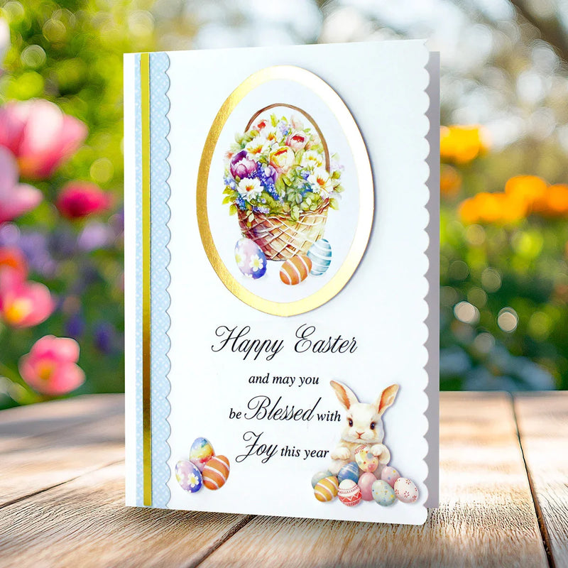 Easter Egg Foiled Paper Craft Toppers, 6 sheets-10