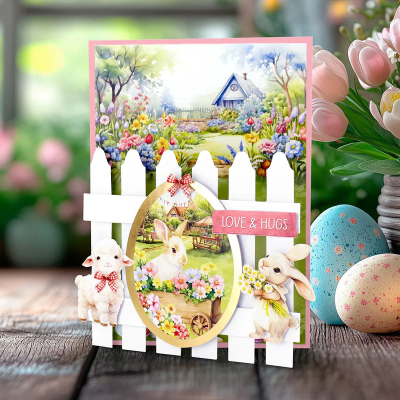 Easter Egg Foiled Paper Craft Toppers, 6 sheets-2