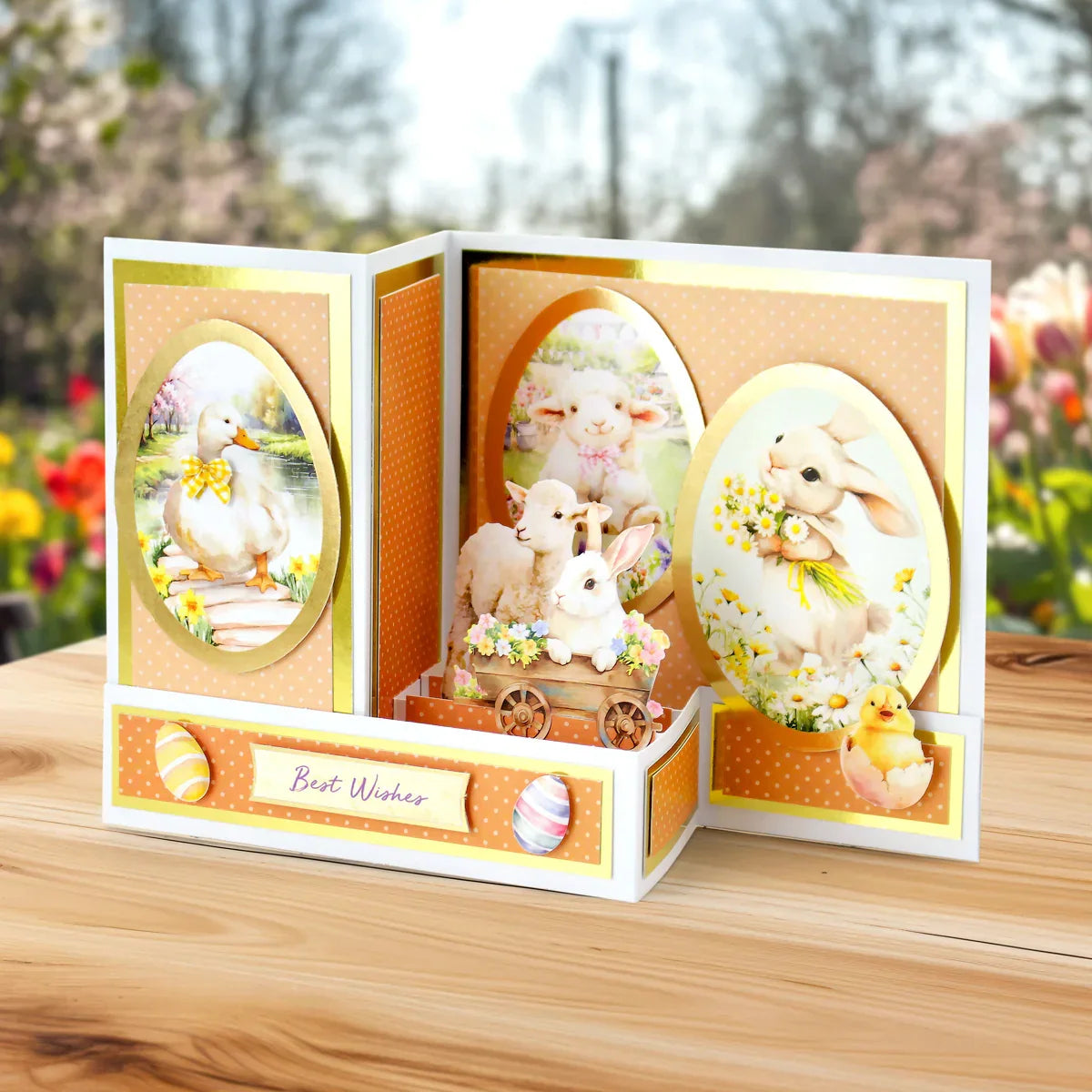Easter Egg Foiled Paper Craft Toppers, 6 sheets-8