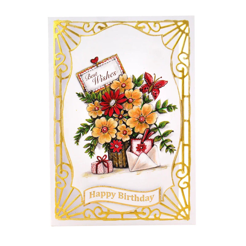 Foiled Birthday Wavy Banners Selection, Pack of 4-8