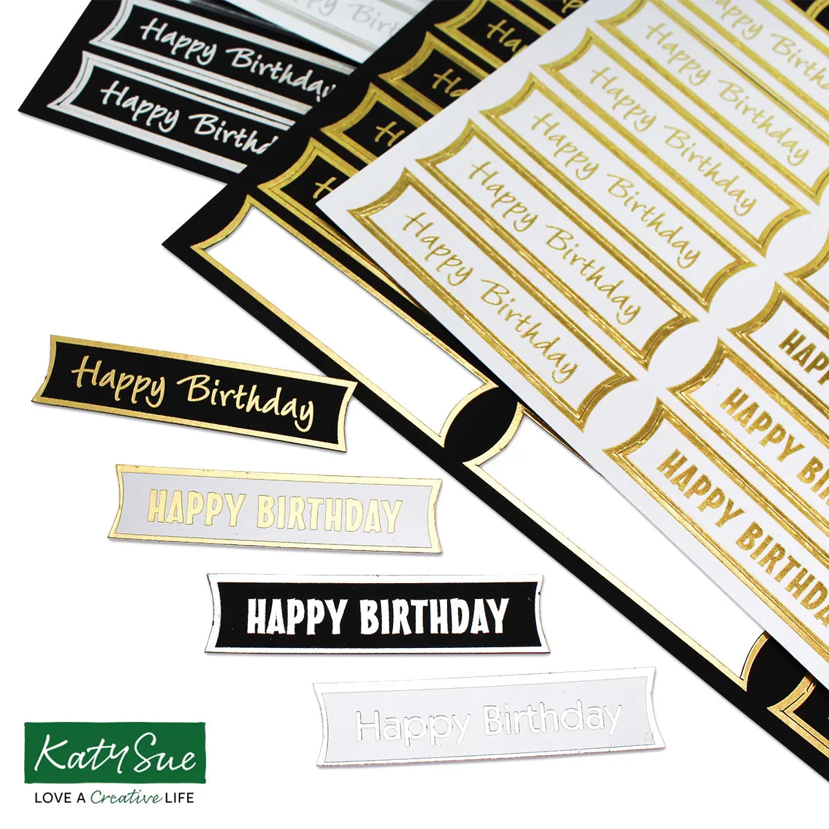 Foiled Birthday Straight Banners Selection, Pack of 4-5