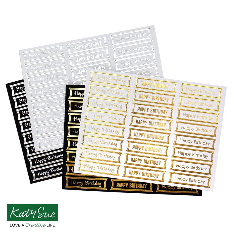 Foiled Birthday Straight Banners Selection, Pack of 4-2