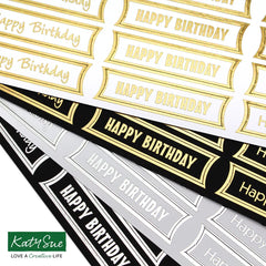 Foiled Birthday Straight Banners Selection, Pack of 4-4
