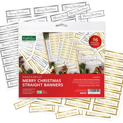 Foiled Merry Christmas Straight Banners Selection, Pack of 4-2