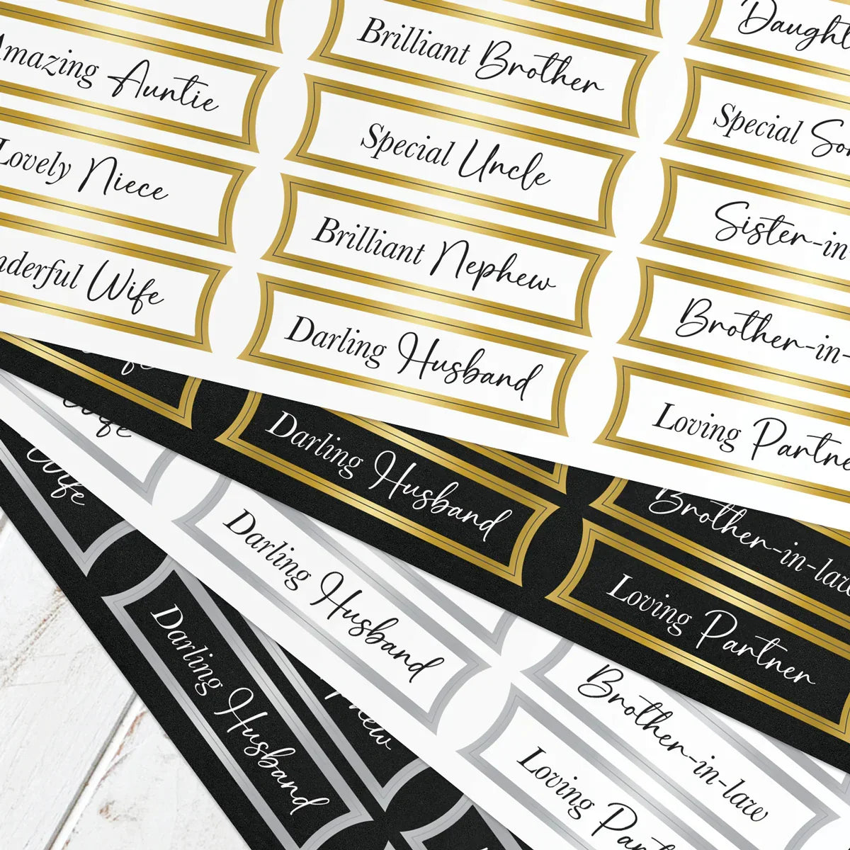 Foiled Relatives Banners Selection, 96 Sentiments-4