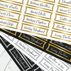 Foiled Relatives Banners Selection, 96 Sentiments-4