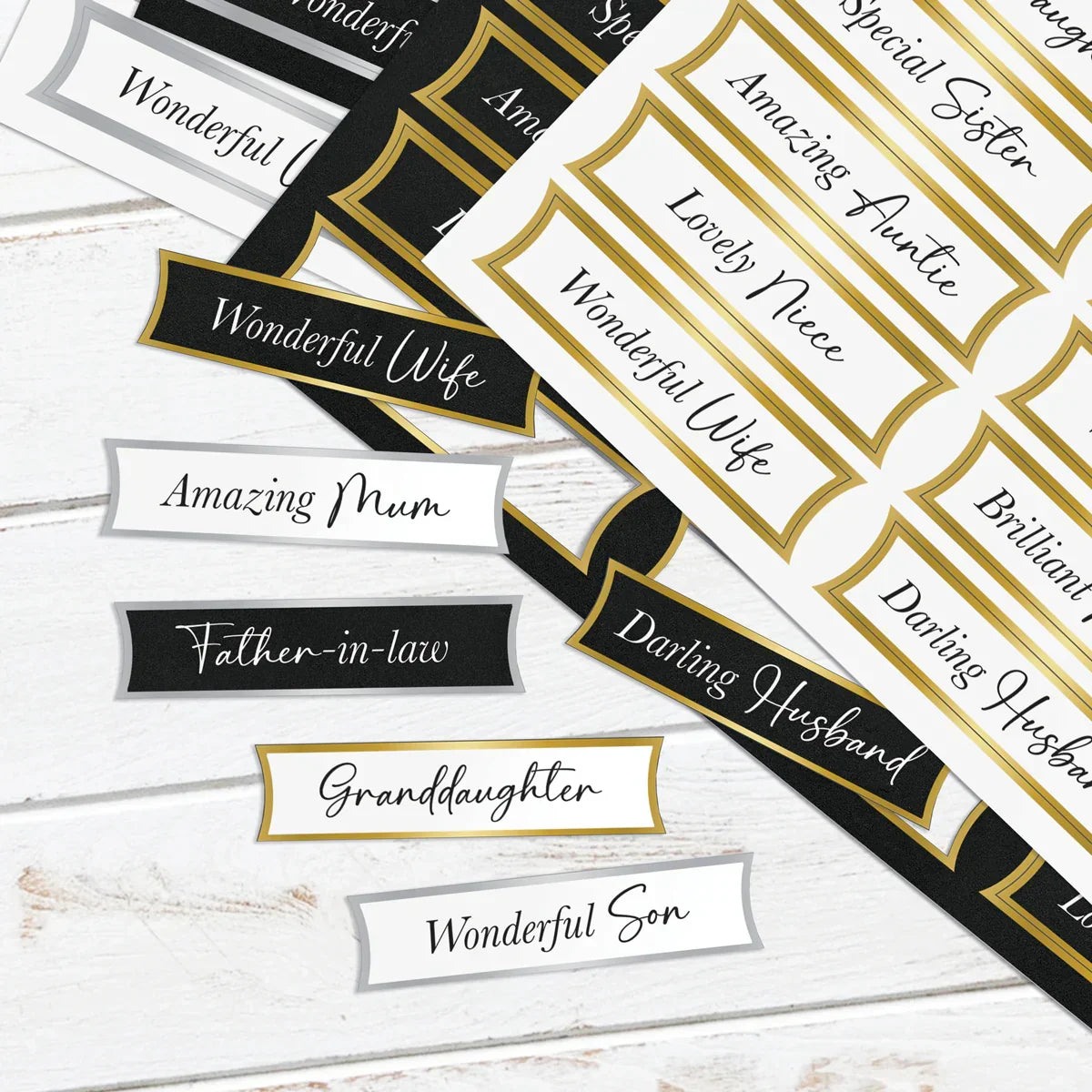 Foiled Relatives Banners Selection, 96 Sentiments-5