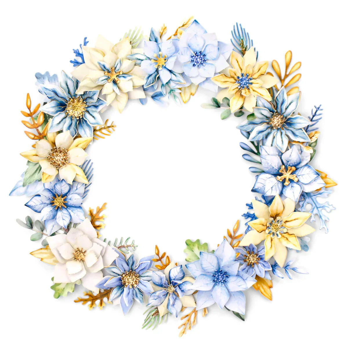Winter Blooms, Die Cut Flowers & Leaves, 12 sheets-3