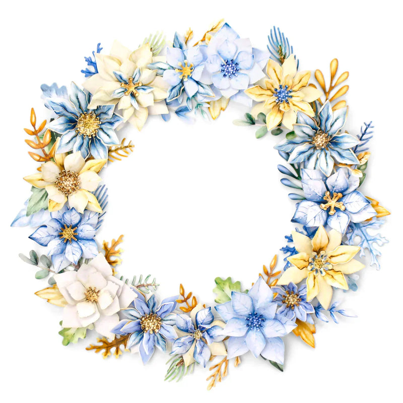 Winter Blooms, Die Cut Flowers & Leaves, 12 sheets-3