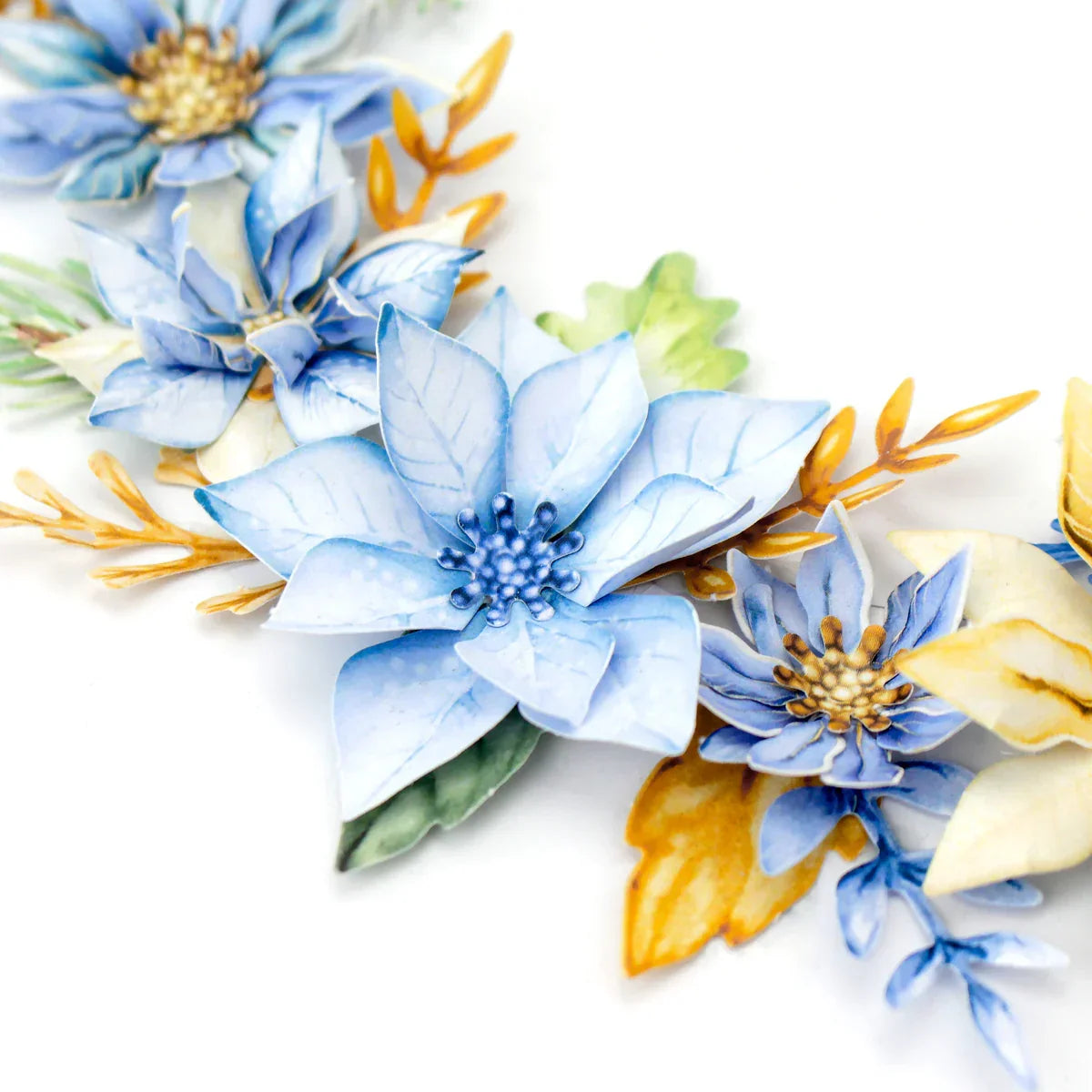Winter Blooms, Die Cut Flowers & Leaves, 12 sheets-4