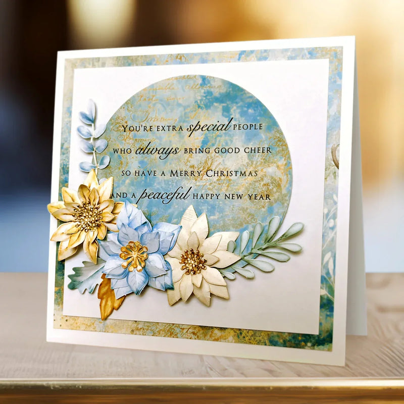 Winter Blooms, Die Cut Flowers & Leaves, 12 sheets-5
