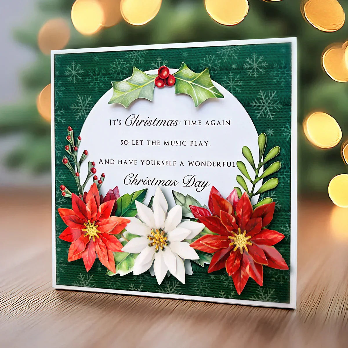 Traditional Christmas, Die Cut Flowers & Leaves, 12 sheets-5