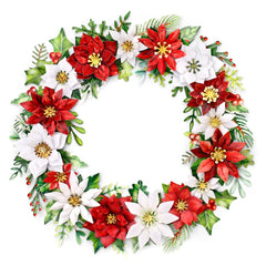 Traditional Christmas, Die Cut Flowers & Leaves, 12 sheets-3