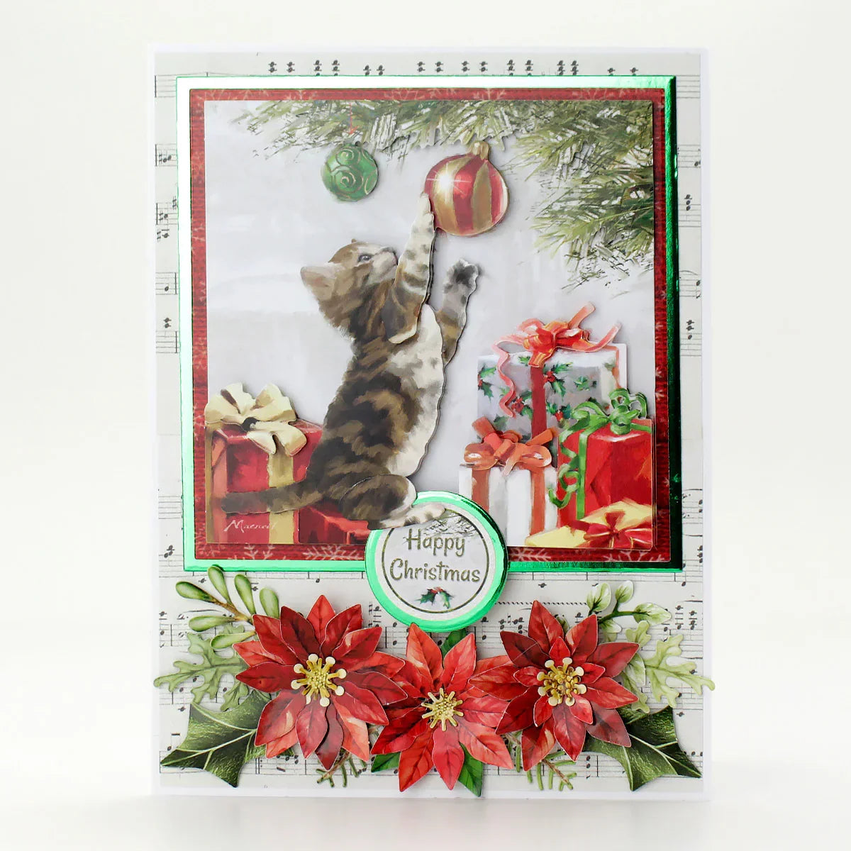 Traditional Christmas, Die Cut Flowers & Leaves, 12 sheets-8