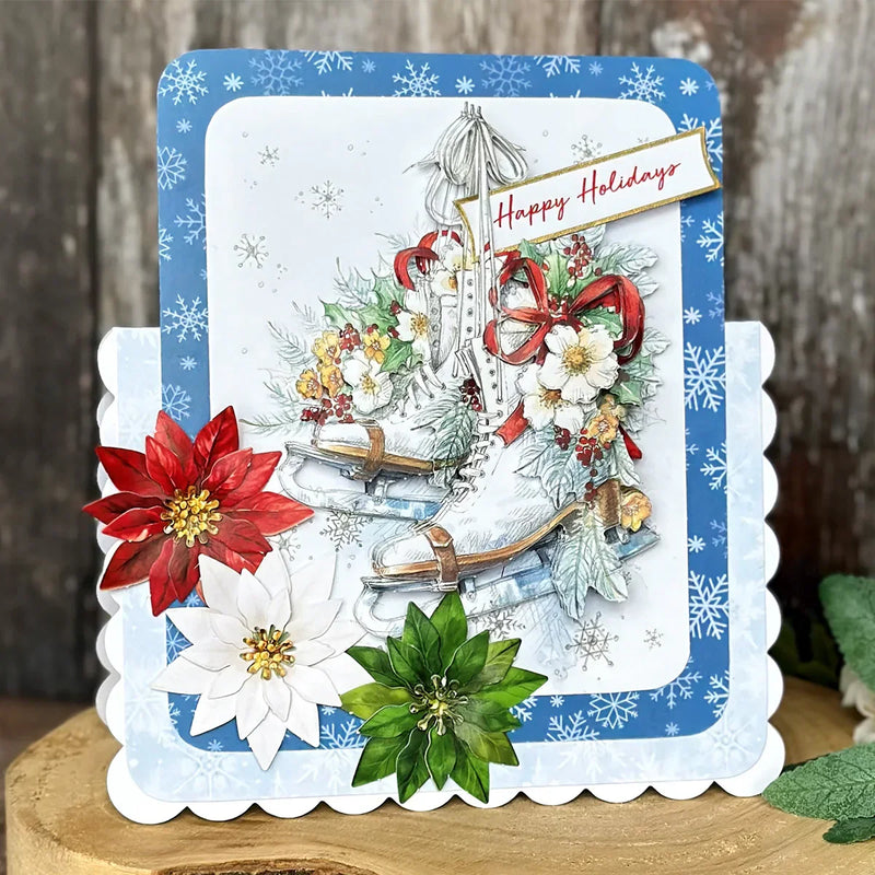 Traditional Christmas, Die Cut Flowers & Leaves, 12 sheets-9