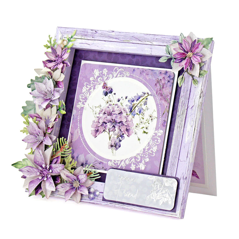 Dusky Violet Blooms, Die Cut Flowers & Leaves, 12 sheets-10