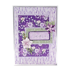 Dusky Violet Blooms, Die Cut Flowers & Leaves, 12 sheets-11