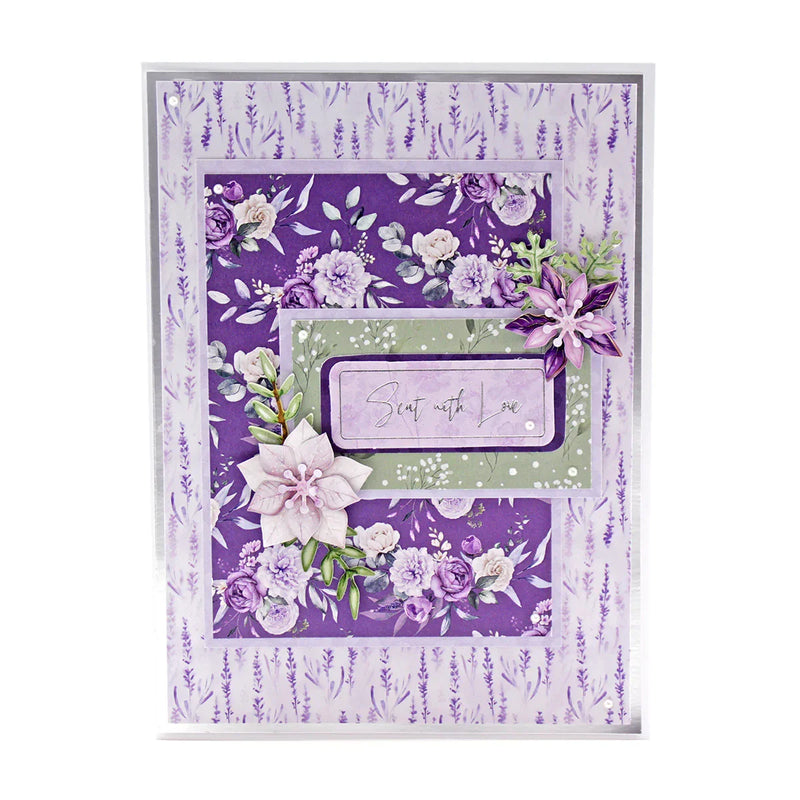 Dusky Violet Blooms, Die Cut Flowers & Leaves, 12 sheets-11