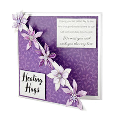 Dusky Violet Blooms, Die Cut Flowers & Leaves, 12 sheets-12
