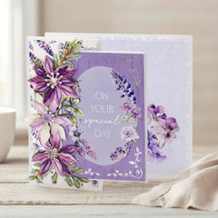 Dusky Violet Blooms, Die Cut Flowers & Leaves, 12 sheets-3