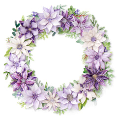 Dusky Violet Blooms, Die Cut Flowers & Leaves, 12 sheets-4