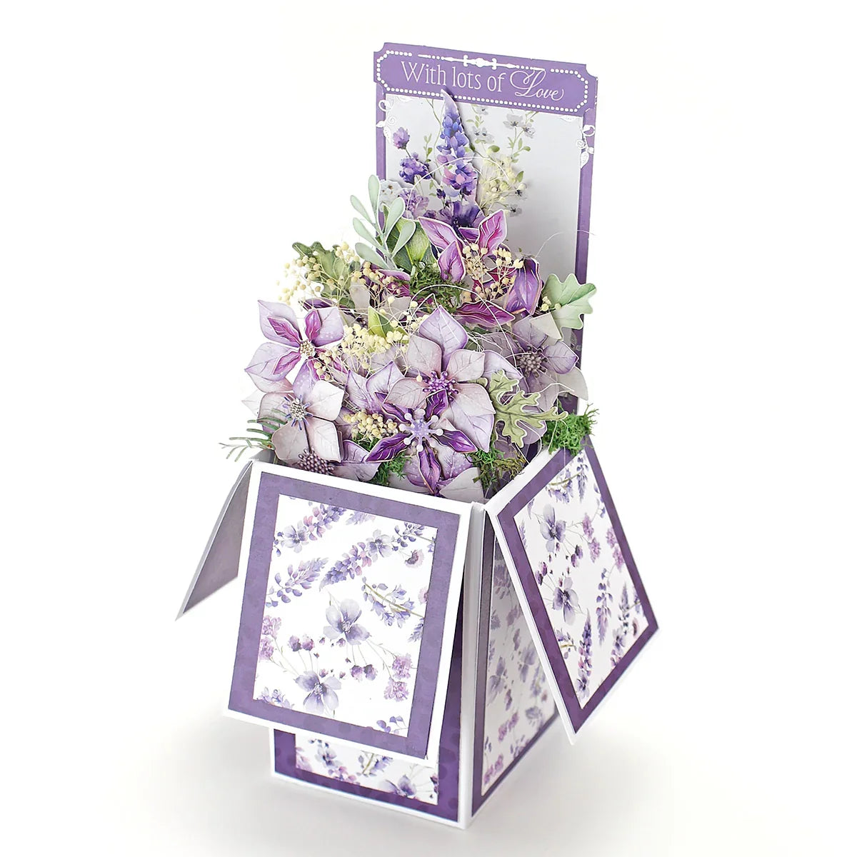 Dusky Violet Blooms, Die Cut Flowers & Leaves, 12 sheets-5