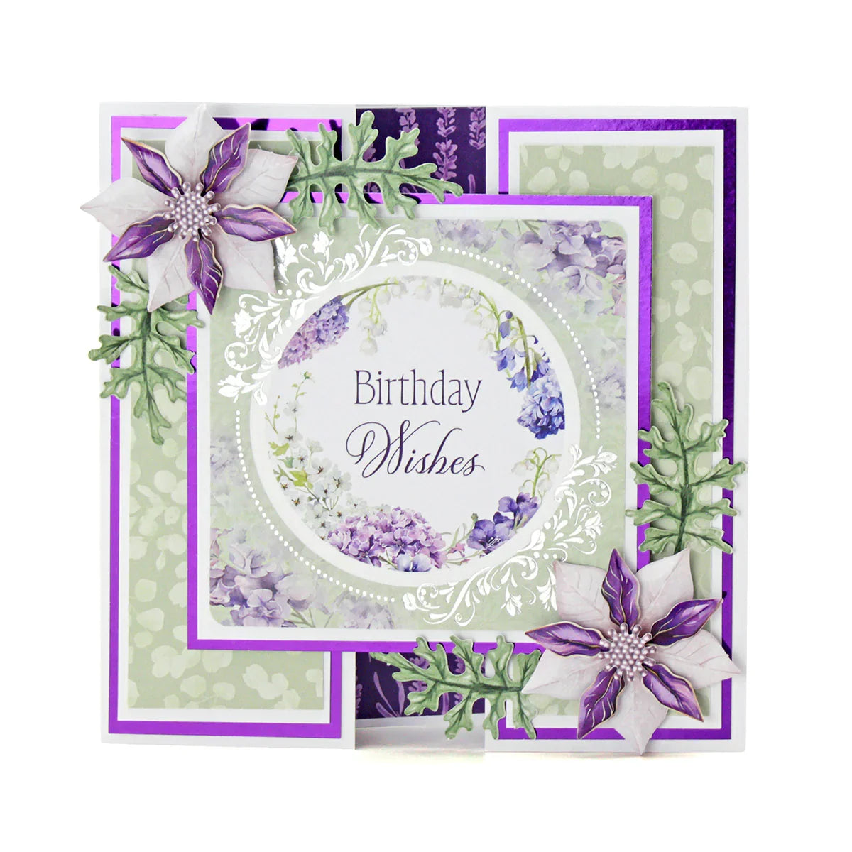 Dusky Violet Blooms, Die Cut Flowers & Leaves, 12 sheets-6