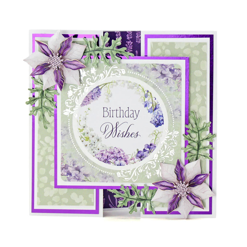 Dusky Violet Blooms, Die Cut Flowers & Leaves, 12 sheets-6
