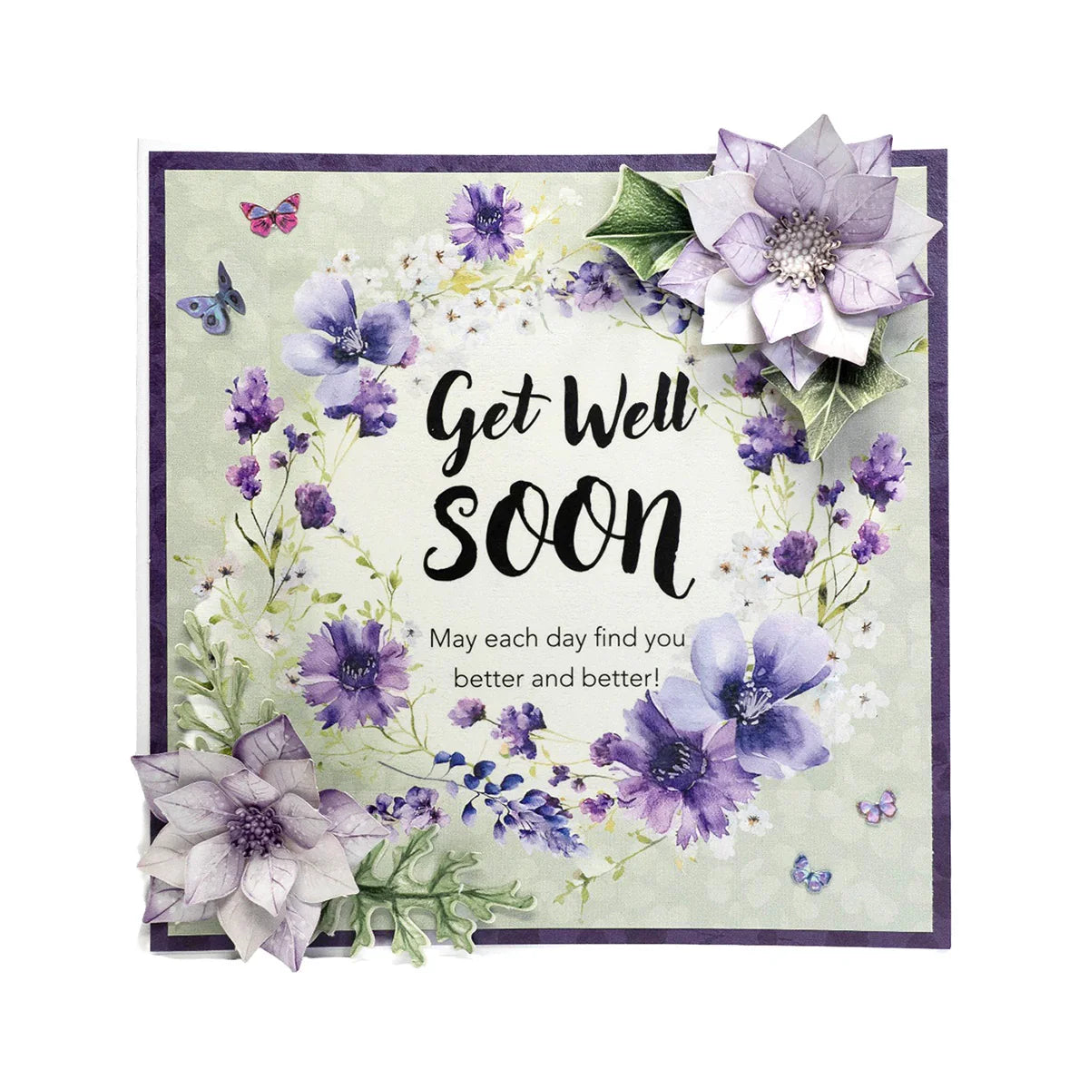 Dusky Violet Blooms, Die Cut Flowers & Leaves, 12 sheets-7