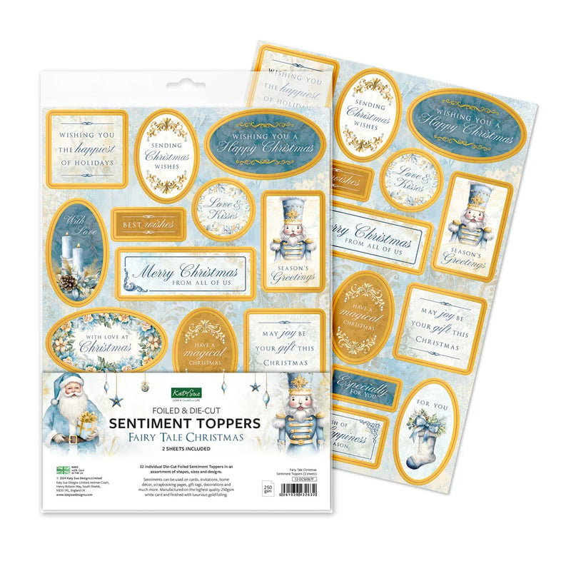 Fairy Tale Christmas Foiled Sentiment Toppers, 2 sheets-2