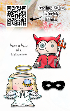 AALL and Create - A7 Stamp Set - Angel and Devil-2
