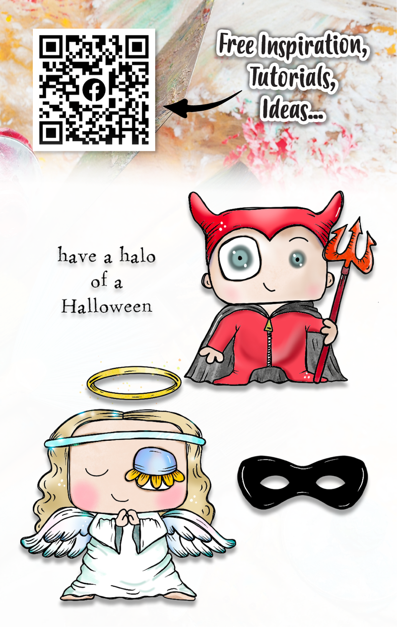 AALL and Create - A7 Stamp Set - Angel and Devil-2