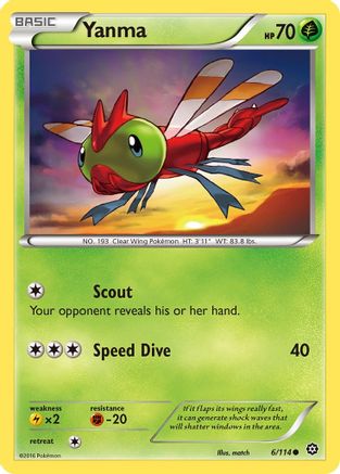 Yanma 6/114 - XY  Steam Siege Reverse Holofoil-1