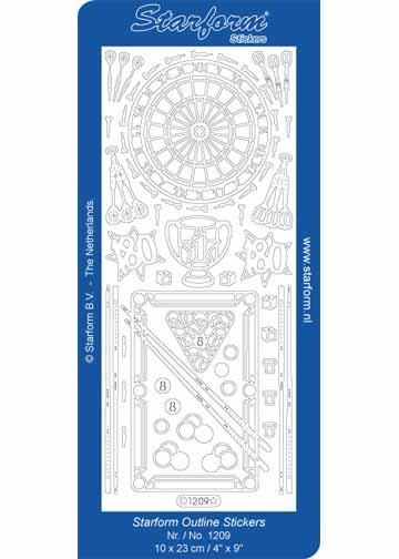 Deco Stickers - Darts & Pool-1