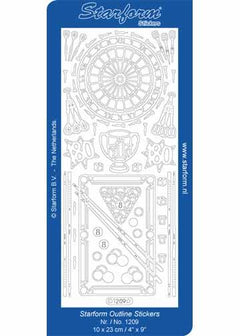 Deco Stickers - Darts & Pool-1