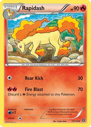 Rapidash 17/114 - XY  Steam Siege Reverse Holofoil