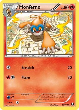Monferno 19/114 - XY  Steam Siege