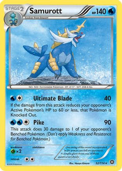 Samurott 32/114 - XY  Steam Siege Reverse Holofoil-1