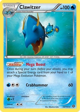 Clawitzer/114 - XY  Steam Siege Reverse Holofoil-1