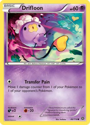 Drifloon 46/114 - XY  Steam Siege Reverse Holofoil-1