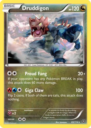 Druddigon 83/114 - XY  Steam Siege Reverse Holofoil-1