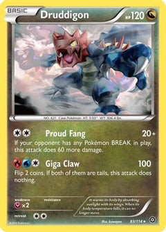 Druddigon 83/114 - XY  Steam Siege Reverse Holofoil-1