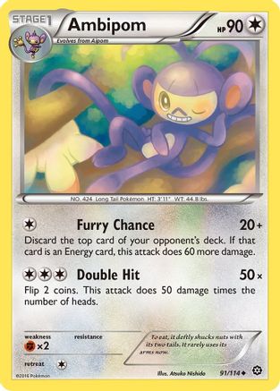 Ambipom 91/114 - XY  Steam Siege-1