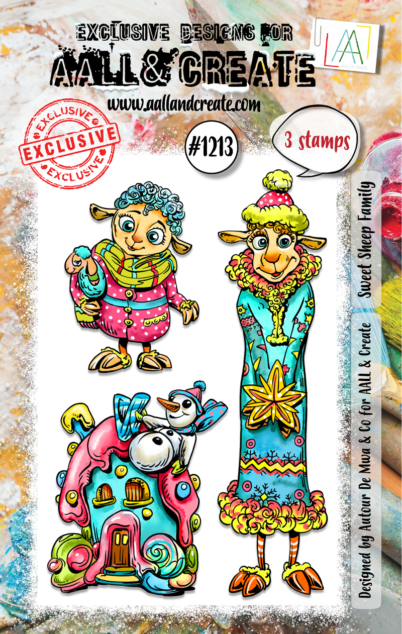 AALL and Create - A7 Stamp Set - Sweet Sheep Family-1