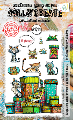 AALL and Create - A6 Stamp Set - Ribboned Whisker Wonders-1